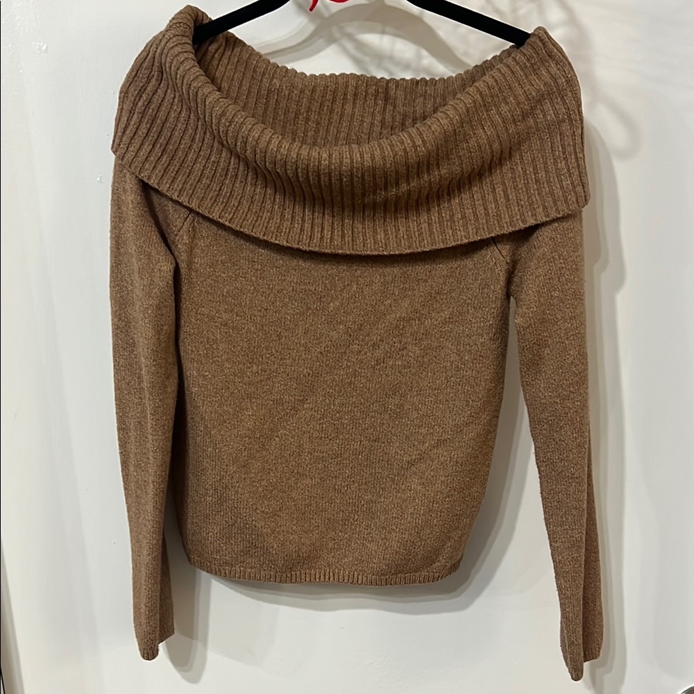 Old Navy Brown Off-Shoulder Sweater